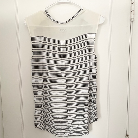 Sleeveless LOFT Black and White Striped Blouse - Picture 4 of 4